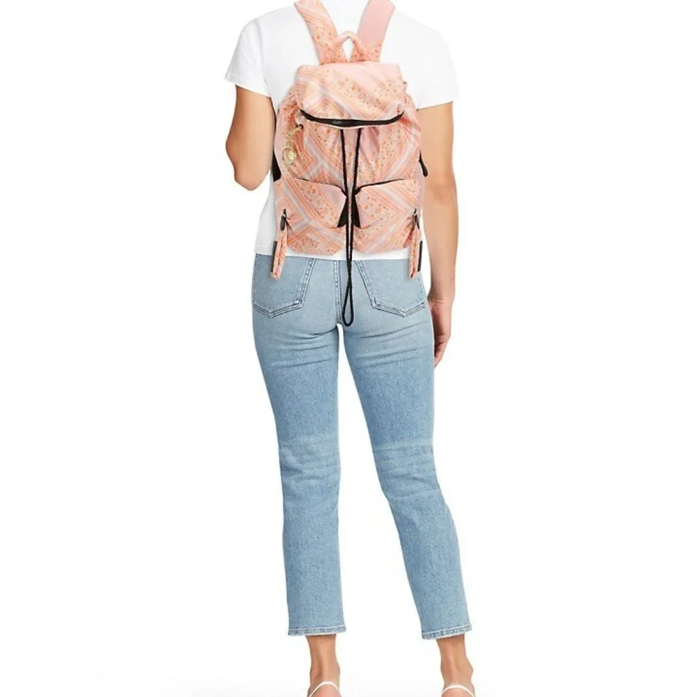 See By Chloe Joy Rider Bandana-Print Backpack in Fallow MSRP $380